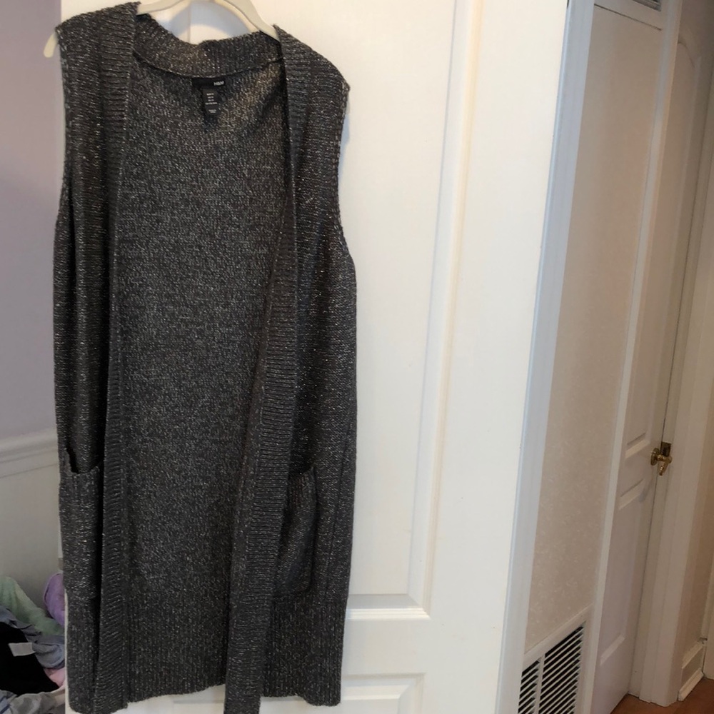 NWOT H& M Metallic Sweater Vest.